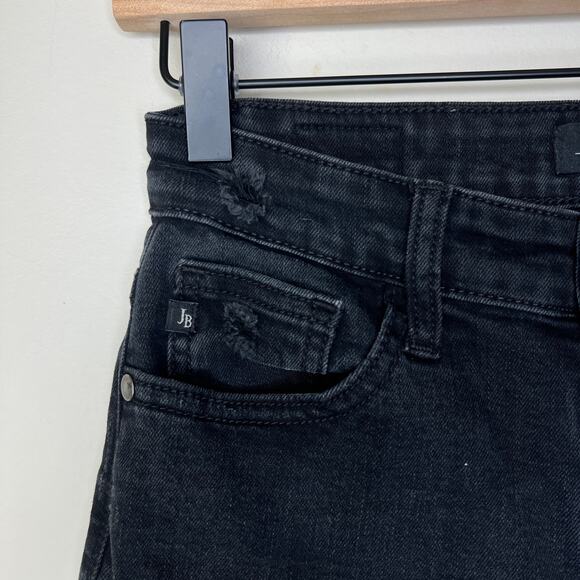 Judy Blue Boyfriend Fit Black Distressed Jeans Size 3/26 Style JB82161BK Stretch - Picture 4 of 15